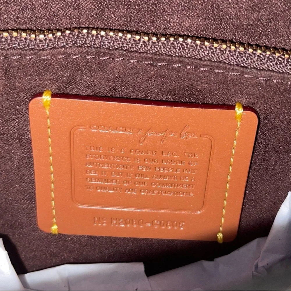 Coach X Jennifer Lopez Hutton Shoulder Bag In Colorblock With Snakeskin Detail - Picture 9 of 14